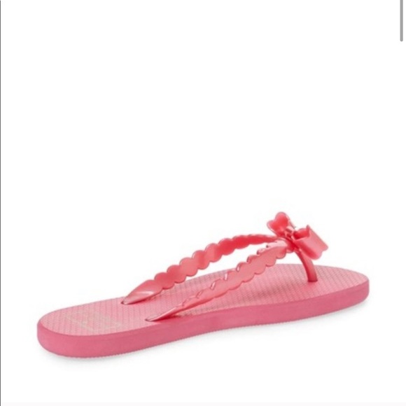 New Kate Spade pink flip flops with a bow - Picture 8 of 9